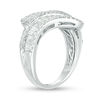 Thumbnail Image 1 of 1-1/2 CT. T.W. Baguette and Round Diamond Multi-Row Bypass Ring in 14K White Gold