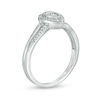 1/5 CT. T.W. Diamond Teardrop Frame Promise Ring in Sterling Silver