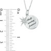 Thumbnail Image 1 of Diamond Accent Positivity Message Disc and Eight-Point Star Pendant in Sterling Silver