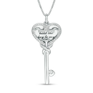 Zales rose gold key necklace cheap