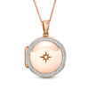 Thumbnail Image 1 of 1/6 CT. T.W. Diamond Star Locket in 10K Rose Gold