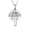 Thumbnail Image 1 of 1/20 CT. T.W. Diamond Faith Message Disc and Cross with Infinity Pendant in Sterling Silver