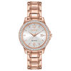 Thumbnail Image 1 of Ladies' Citizen Eco-Drive® Crystal Accent Rose-Tone Watch with Silver-Tone Dial (Model: FE1173-52B)