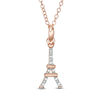 Thumbnail Image 1 of Diamond Accent Eiffel Tower Pendant in 10K Rose Gold
