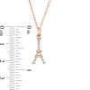Thumbnail Image 2 of Diamond Accent Eiffel Tower Pendant in 10K Rose Gold