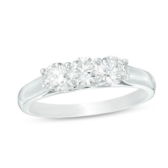 1 CT. T.w. Diamond Past Present FutureÂ® Engagement Ring in 14K White Gold