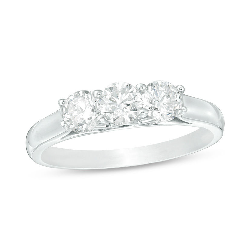 Main Image 1 of 1 CT. T.W. Diamond Past Present Future® Engagement Ring in 14K White Gold