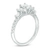 Thumbnail Image 3 of 1-1/5 CT. T.W. Certified Emerald-Cut Diamond Past Present Future® Collar Engagement Ring in 14K White Gold (I/SI2)