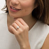 Thumbnail Image 1 of 1 CT. T.W. Oval Diamond Double Frame Engagement Ring in 14K White Gold