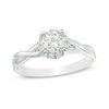 Thumbnail Image 0 of 5/8 CT. T.W. Diamond Frame Twist Vintage-Style Engagement Ring in 14K Two-Tone Gold