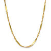 Thumbnail Image 0 of Ladies' 0.3mm Alternating Bar and Singapore Chain Necklace in 14K Gold - 20"