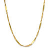 Thumbnail Image 1 of Ladies' 0.3mm Alternating Bar and Singapore Chain Necklace in 14K Gold - 20"