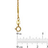 Thumbnail Image 1 of Ladies' 0.3mm Alternating Bar and Singapore Chain Necklace in 14K Gold - 20"