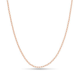Ladies' 2.07mm Forzatina Cable Chain Necklace in 14K Rose Gold - 18&quot;