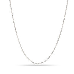 Ladies' 2.07mm Forzatina Cable Chain Necklace in 14K White Gold - 20&quot;