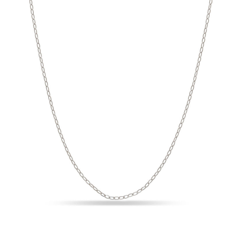 Ladies' 2.07mm Forzatina Cable Chain Necklace in 14K White Gold - 20"