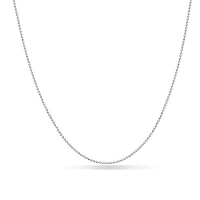 Diamond-Cut Bead Chain Necklace 