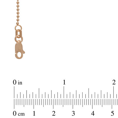 Ladies' 1.15mm Diamond-Cut Bead Chain Necklace in 14K Rose Gold - 16