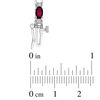 Thumbnail Image 2 of Sideways Oval Ruby and 3/8 CT. T.W. Diamond Geometric Link Bracelet in 14K White Gold