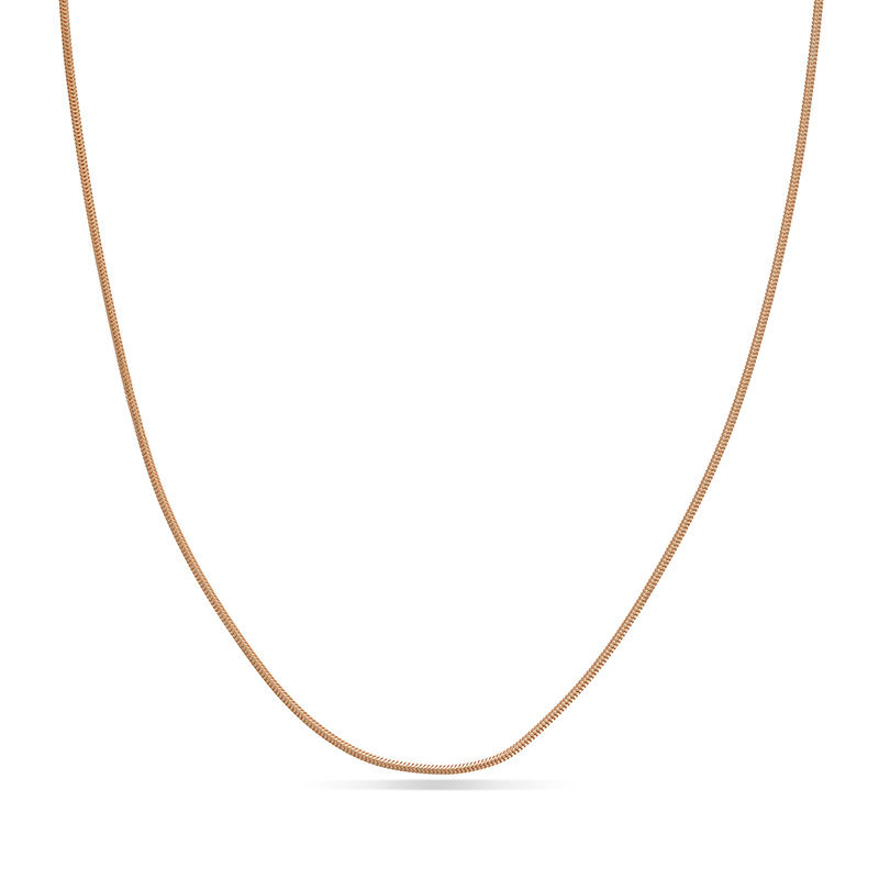 Ladies' 1.4mm Snake Chain Necklace in 14K Rose Gold - 18"