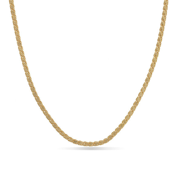 Ladies' Mirror Leaf Chain Necklace in 14K Gold - 20"