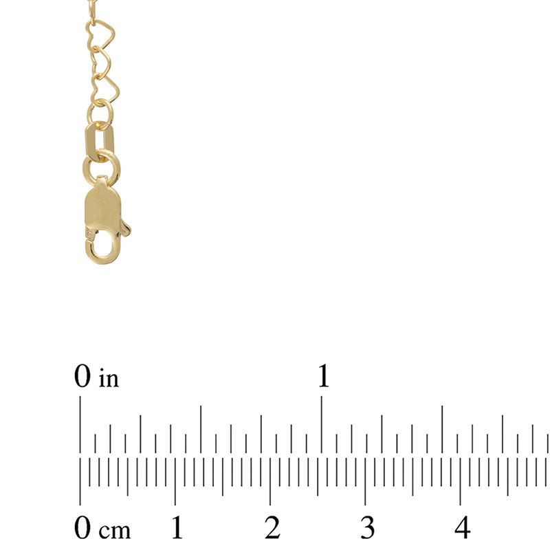 Ladies' Heart-Shaped Link Chain Necklace in 14K Gold - 18"