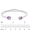 Thumbnail Image 2 of Bezel-Set Oval Amethyst Cuff in Sterling Silver