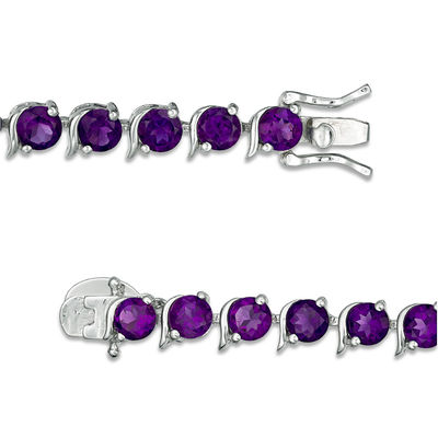 925 Sterling Silver Amethyst/citrine/garnet/peridot/smoky Quartz Bracelet 7.25 Inch Gemstone Fine Jewelry For Women Gifts For Her 