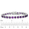 Thumbnail Image 2 of 4.0mm Amethyst "S" Tennis Bracelet in Sterling Silver - 7.25"