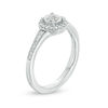 Thumbnail Image 2 of 1/8 CT. T.W. Composite Diamond Frame Promise Ring in Sterling Silver