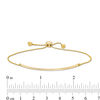 Thumbnail Image 1 of Curved Bar Bolo Bracelet in 10K Gold - 9.5"