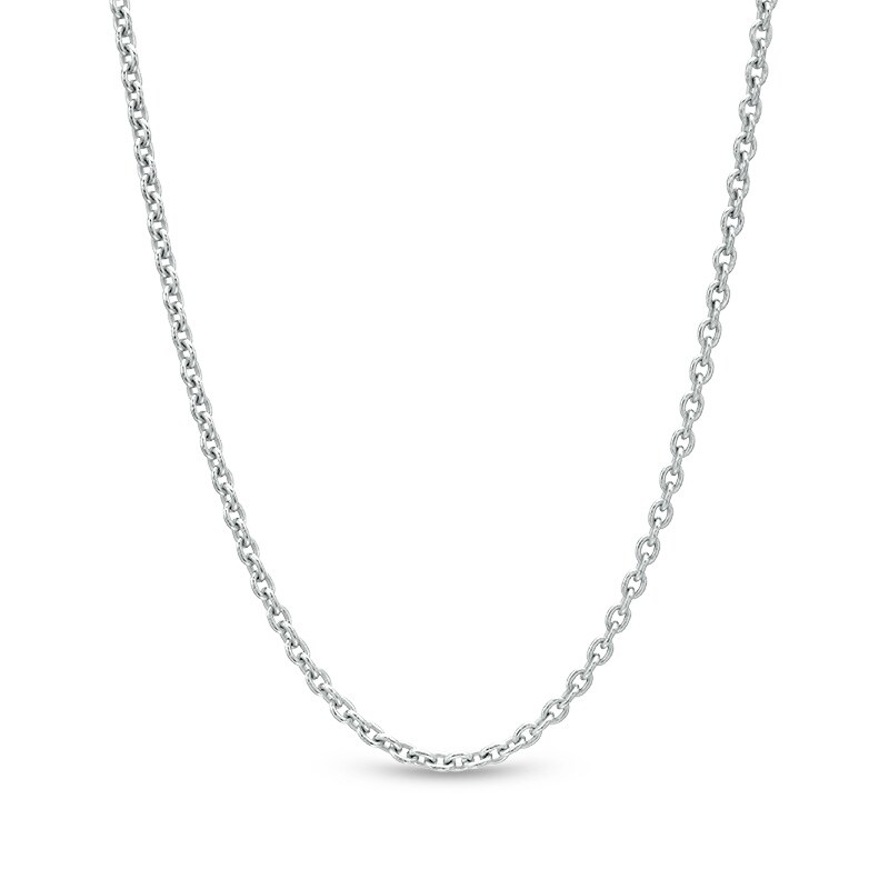 Main Image 1 of Made in Italy Men's 2.0mm Cable Chain Necklace in Sterling Silver - 24"