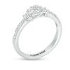 Thumbnail Image 1 of Engravable 1/5 CT. T.W. Composite Diamond Three Stone Promise Ring in Sterling Silver (1 Line)