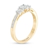 Thumbnail Image 3 of Engravable 1/4 CT. T.W. Diamond Three Stone Promise Ring in 10K White, Yellow or Rose Gold (1 Line)
