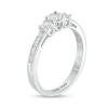 Thumbnail Image 3 of Engravable 1/4 CT. T.W. Diamond Three Stone Promise Ring in Sterling Silver (1 Line)