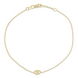 Cut-Out Evil Eye Bracelet in 14K Gold - 7.5"