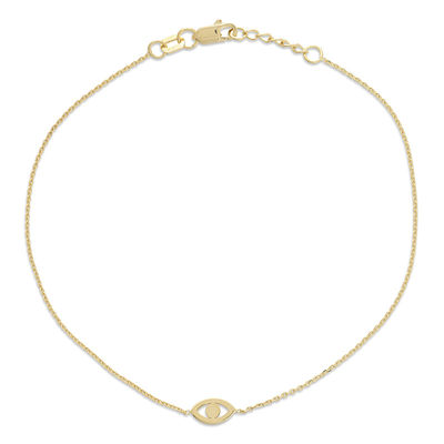 Letter C Bracelet in 14K Yellow Gold, X-Small (6 + 0.5 Extender)