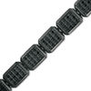 Thumbnail Image 0 of Men's Black Spinel Octagonal Link Bracelet in Sterling Silver and Black Rhodium - 8.5"