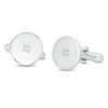 Thumbnail Image 0 of Men's Diamond Accent Starburst Round Cuff Links in Sterling Silver