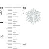 Thumbnail Image 2 of Lab-Created White Sapphire Snowflake Pendant and Stud Earrings Set in Sterling Silver