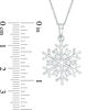 Thumbnail Image 3 of Lab-Created White Sapphire Snowflake Pendant and Stud Earrings Set in Sterling Silver