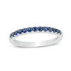 Thumbnail Image 1 of Blue Sapphire Stackable Band in 10K White Gold