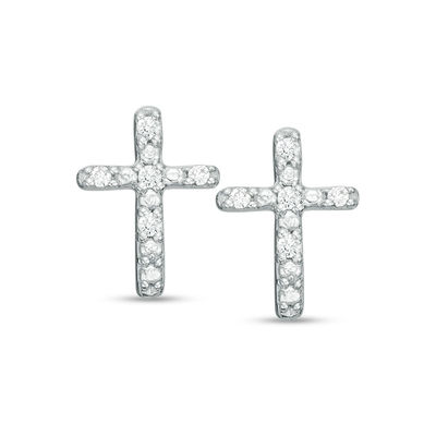 zales diamond cross earrings
