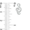 Thumbnail Image 2 of 1/10 CT. T.W. Diamond Treble Clef Stud Earrings in Sterling Silver