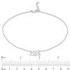 Thumbnail Image 3 of Lotus Flower Anklet in Sterling Silver - 10"