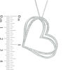 Thumbnail Image 4 of The Kindred Heart from Vera Wang Love Collection 1/2 CT. T.W. Diamond Tilted Pendant in 10K White Gold - 19"