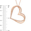 Thumbnail Image 4 of The Kindred Heart from Vera Wang Love Collection 1/2 CT. T.W. Diamond Tilted Pendant in 10K Rose Gold - 19"