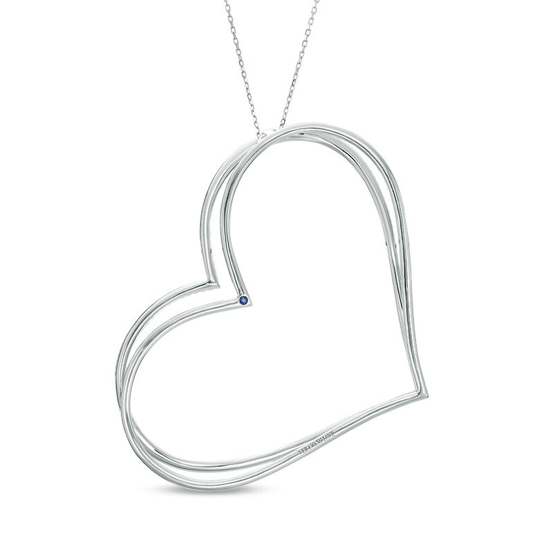 Main Image 3 of The Kindred Heart from Vera Wang Love Collection 1 CT. T.W. Diamond Tilted Pendant in Sterling Silver - 19"