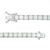Thumbnail Image 3 of Cushion-Shaped Lab-Created Opal Tennis Bracelet in Sterling Silver - 7.25"