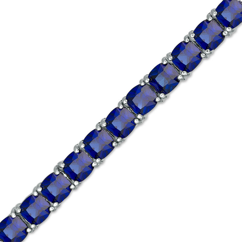 Blisse Allure 925 Sterling Blue Sapphire with White CZ Silver Bracelet –  Blisseallure.in